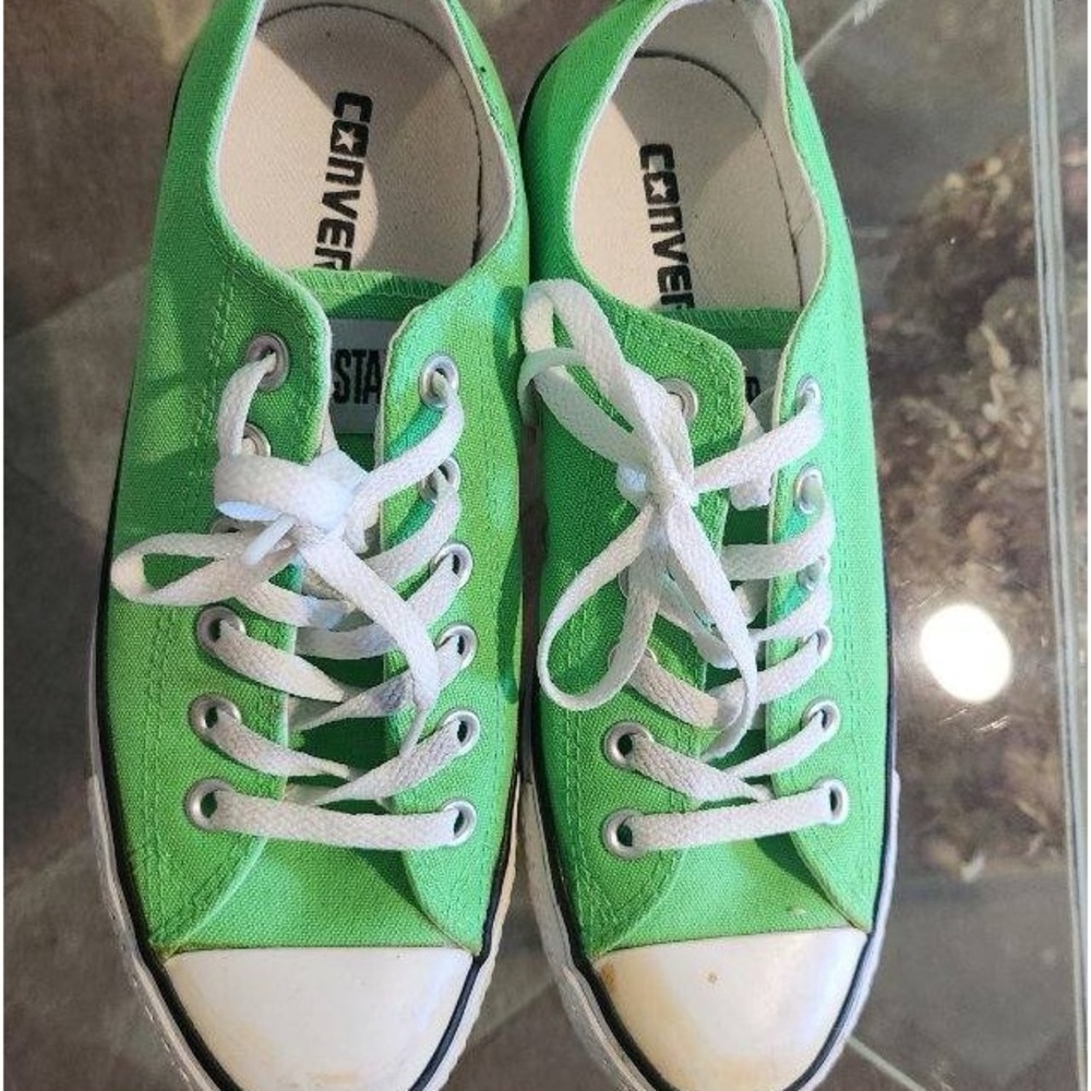 Converse All Star Shoes Sneakers Unisex  Women 7 mens 5 lime green